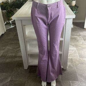 Bell bottom flare lilac color jeans NWOT